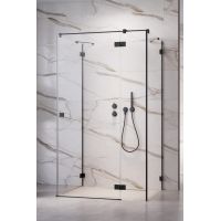 Radaway Essenza Pro Black KDJ+S drzwi prysznicowe 90 cm prawe czarny mat/szkło przezroczyste 10097390-54-01R