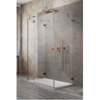 Radaway Essenza Pro Brushed Copper KDJ+S drzwi prysznicowe 100 cm lewe miedź szczotkowana/szkło przezroczyste 10097310-93-01L