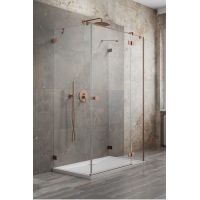 Radaway Essenza Pro Brushed Copper KDJ+S drzwi prysznicowe 90 cm prawe miedź szczotkowana/szkło przezroczyste 10097390-93-01R