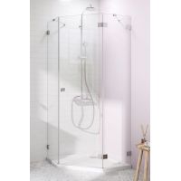 Radaway Essenza PTJ kabina prysznicowa 100x80 cm pięciokątna prawa chrom/szkło przezroczyste 1385010-01-01R/1385055-01-01