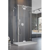 Radaway Essenza Pro White KDJ+S drzwi prysznicowe 80 cm lewe biały mat/szkło przezroczyste 10097380-04-01L