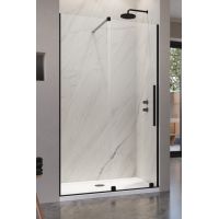 Radaway Furo Black DWJ drzwi prysznicowe 77,2 cm lewe czarny mat/szkło przezroczyste 10107772-54-01L