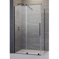 Radaway Furo Black KDJ drzwi prysznicowe 47,2 cm lewe czarny mat/szkło przezroczyste 10104472-54-01L
