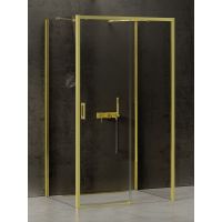 New Trendy Prime Light Gold kabina prysznicowa 110x80 cm prostokątna przyścienna prawa złoty/szkło przezroczyste K-1133