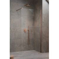 Radaway Modo New II ścianka prysznicowa walk-in 130 cm miedź szczotkowany/szkło przezroczyste 389134-93-01