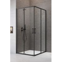 Radaway Premium Pro Black KDD drzwi prysznicowe 80 cm rozsuwane czarny mat/szkło przezroczyste 1017080-54-01R