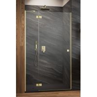 Radaway Essenza Brushed Gold DWJ drzwi prysznicowe 90 cm uchylne złoty szczotkowany/szkło przezroczyste 1385013-99-01L