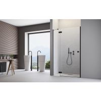 Radaway Essenza New Black DWJ drzwi prysznicowe 130 cm lewe czarny mat/szkło przezroczyste 1385017-54-01L