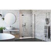 Radaway Essenza New Black DWJS drzwi prysznicowe 50,5 cm lewe czarny mat/szkło przezroczyste 1385030-54-01L
