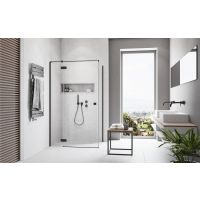 Radaway Essenza New Black KDJ drzwi prysznicowe 90 cm lewe czarny mat/szkło przezroczyste 1385044-54-01L
