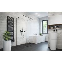Radaway Essenza New Black KDJ+S drzwi prysznicowe 90 cm prawe czarny mat/szkło przezroczyste 1385020-54-01R