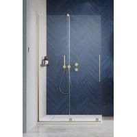 Radaway Furo Brushed Gold Walk-In drzwi prysznicowe 48,8 cm rozsuwane złoty szczotkowany/szkło przezroczyste 10106488-99-01L