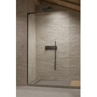 Radaway Modo SL Black II ścianka prysznicowa walk-in 100 cm czarny mat/szkło przezroczyste 10319104-54-01L