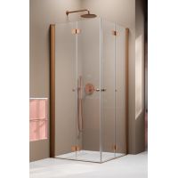 Radaway Nes Brushed Copper KDD B drzwi prysznicowe 90 cm składane miedź szczotkowany/szkło przezroczyste 10024090-93-01L