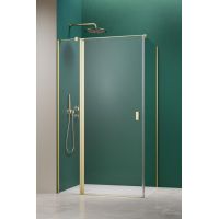 Radaway Nes Brushed Light Gold KDJ drzwi prysznicowe 100 cm uchylne złoty szczotkowany/szkło przezroczyste 10032100-98-01L