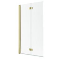 Radaway Nes Gold PND I parawan nawannowy 110 cm 2-częściowy złoty połysk/szkło przezroczyste 10010110-09-01L