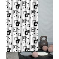Duschy Frame zasłona prysznicowa 200x180 cm biała-czarna-szara 623-50