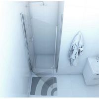 Duso drzwi prysznicowe 80 cm wnękowe chrom/szkło przezroczyste DS201T