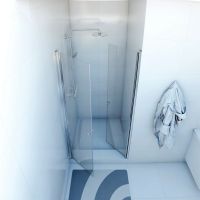 Duso drzwi prysznicowe 80 cm wnękowe chrom/szkło przezroczyste DS211T