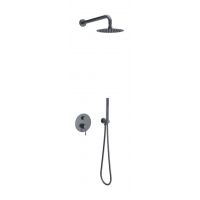Excellent Pi zestaw prysznicowy podtynkowy z deszczownicą grafitowy AREX.SET.1245AB