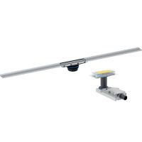 Zestaw Geberit CleanLine30 odpływ liniowy 90 cm rynna z wpustem stal nierdzewna szczotkowana (154501KS1, 154152001)