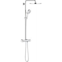 Grohe Rainshower SmartActive 310 zestaw prysznicowy ścienny termostatyczny z deszczownicą chrom 27968001