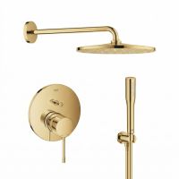 Grohe Essence zestaw prysznicowy podtynkowy z deszczownicą Cool Sunrise (24058GL1, 26066GL0, 28362GL1, 26658GL0, 27400GL0)