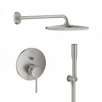 Grohe Essence zestaw prysznicowy podtynkowy z deszczownicą stal nierdzewna (24058DC1, 26558DC0, 28362DC1, 26658DC0, 27400DC0)