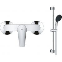 Zestaw Grohe Start Edge bateria prysznicowa ścienna z zestawem prysznicowym StarLight Chrome (24197001, 27942001)