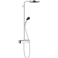 Hansgrohe Pulsify S ShowerTablet Select zestaw prysznicowy ścienny termostatyczny z deszczownicą chrom 24220000