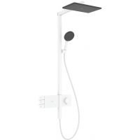 Hansgrohe Raindance Alive Q zestaw prysznicowy ścienny termostatyczny z deszczownicą biały 24590700