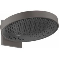 Hansgrohe Rainfinity deszczownica 36 cm okrągła z przyłączem ściennym czarny chrom szczotkowany 26234340
