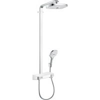 Hansgrohe Raindance Select E Showerpipe zestaw prysznicowy ścienny termostatyczny biały/chrom 27126400