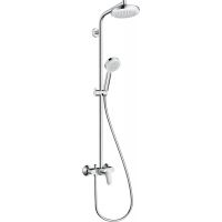 Hansgrohe Crometta 160 Showerpipe zestaw prysznicowy ścienny biały/chrom 27266400