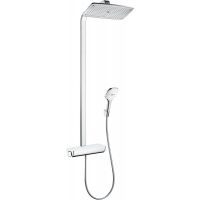 Hansgrohe Raindance Select E Showerpipe EcoSmart zestaw prysznicowy ścienny termostatyczny biały/chrom 27286400