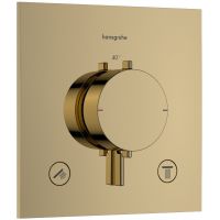Hansgrohe Ecostat Comfort E bateria wannowo-prysznicowa podtynkowa termostatyczna złoty optyczny polerowany 33711990