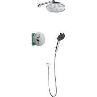 Zestaw prysznicowy  Hansgrohe DuoTurn S podtynkowy z deszczownicą chrom (75418000; 26724000; 27413000; 26457000; 24302000; 01500180)