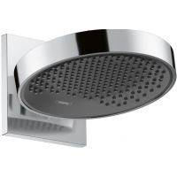 Hansgrohe Rainfinity deszczownica z ramieniem 25x25 cm okrągła czarny chrom szczotkowany 26227340