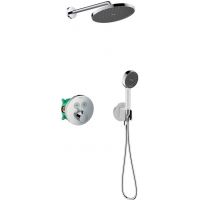 Hansgrohe ShowerSelect S zestaw prysznicowy podtynkowy termostatyczny z deszczownicą chrom (28056000, 27413000, 15743000, 01800180, 26888000, 28033000, 28276000)