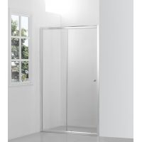 Hagser Ava drzwi prysznicowe 110 cm dwuczęściowe przesuwne chrom błyszczący/szkło przezroczyste HGR20000021