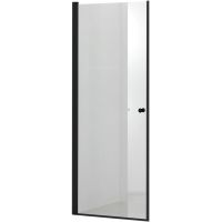 Hagser Gabi drzwi prysznicowe 80 cm jednoczęściowe uchylne czarny mat/szkło przezroczyste HGR22000021
