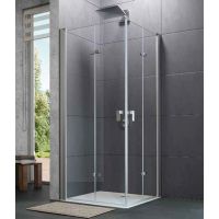 Hüppe Design Pure 4-kąt drzwi prysznicowe 80 cm lewe srebrny mat/szkło przezroczyste 8P0809.087.321