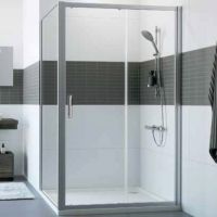 Huppe Classics 2 4-kąt drzwi prysznicowe 100 cm 1-częściowe ze stałym segmentem suwane srebrny połysk/szkło przezroczyste C20401.069.322