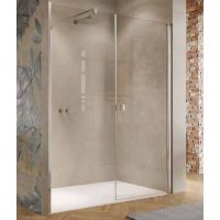 Hüppe Solva TG 4-kąt drzwi prysznicowe 90 cm prawe srebrny połysk/szkło przezroczyste Anti-Plaque S23002092322