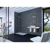 Huppe Xtensa drzwi prysznicowe 140 cm rozsuwane srebrny połysk/szkło przezroczyste XT0105069322881