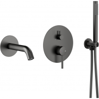 KFA Armatura Moza Gun Metal Grey zestaw wannowo-prysznicowy podtynkowy grafitowy 5039-401-61