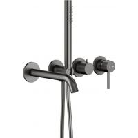 KFA Armatura Moza zestaw wannowo-prysznicowy podtynkowy gun metal grey 5039-411-61