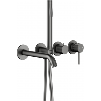 KFA Armatura Moza Gun Metal Grey bateria wannowo-prysznicowa podtynkowa grafitowa 5039-411-61