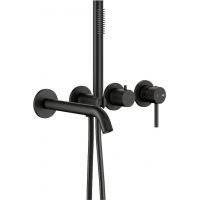 KFA Armatura Moza zestaw wannowo-prysznicowy podtynkowy czarny 5039-411-81