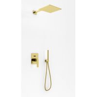 Kohlman Experience Gold zestaw prysznicowy podtynkowy z deszczownicą 30 cm złoty QW210EGDQ30